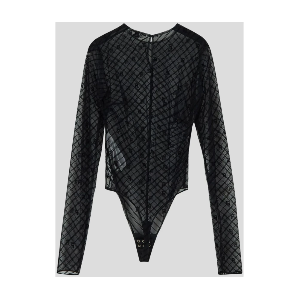 Elisabetta Franchi Poliamelide Body voor Vrouwen Black Dames