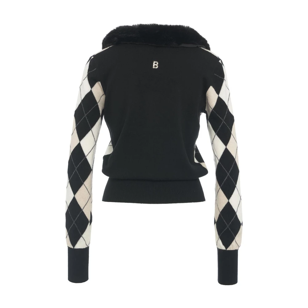 Blugirl Zwart Gebreid Vest Aw24 Multicolor Dames