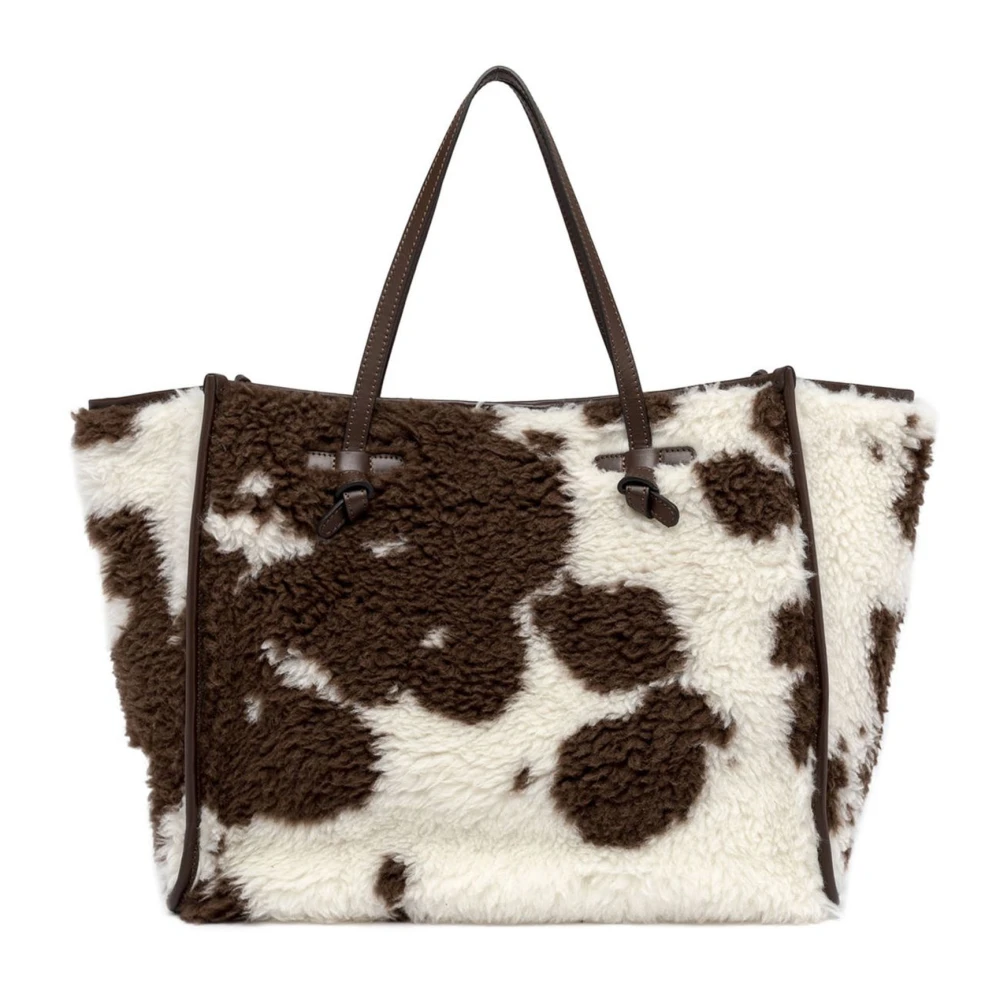 Gianni Chiarini Landelijke Stijl Faux Fur Shopper Multicolor Dames