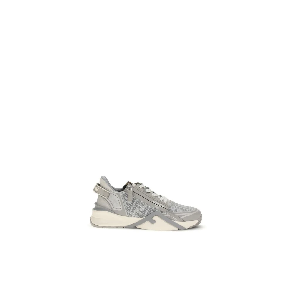 Fendi Men's Gray Sneakers, 11 Uk, Bos Taurus Athletic Trainers