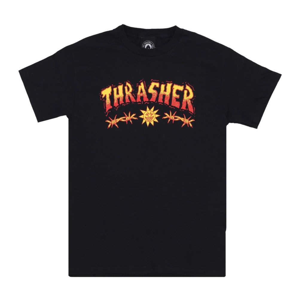 Thrasher Zwarte Sketch Tee Korte Mouw T-shirt Black Heren