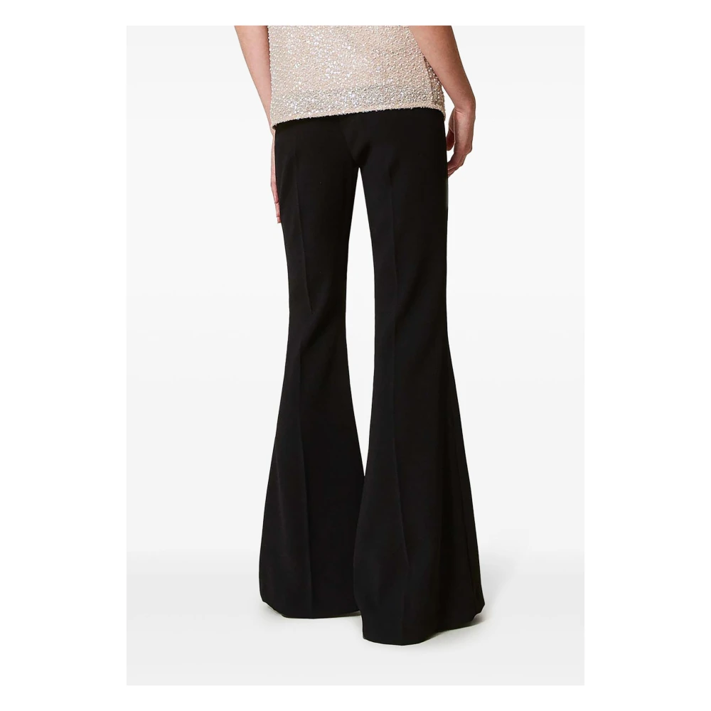 Twinset Zwarte Flared Broek Black Dames