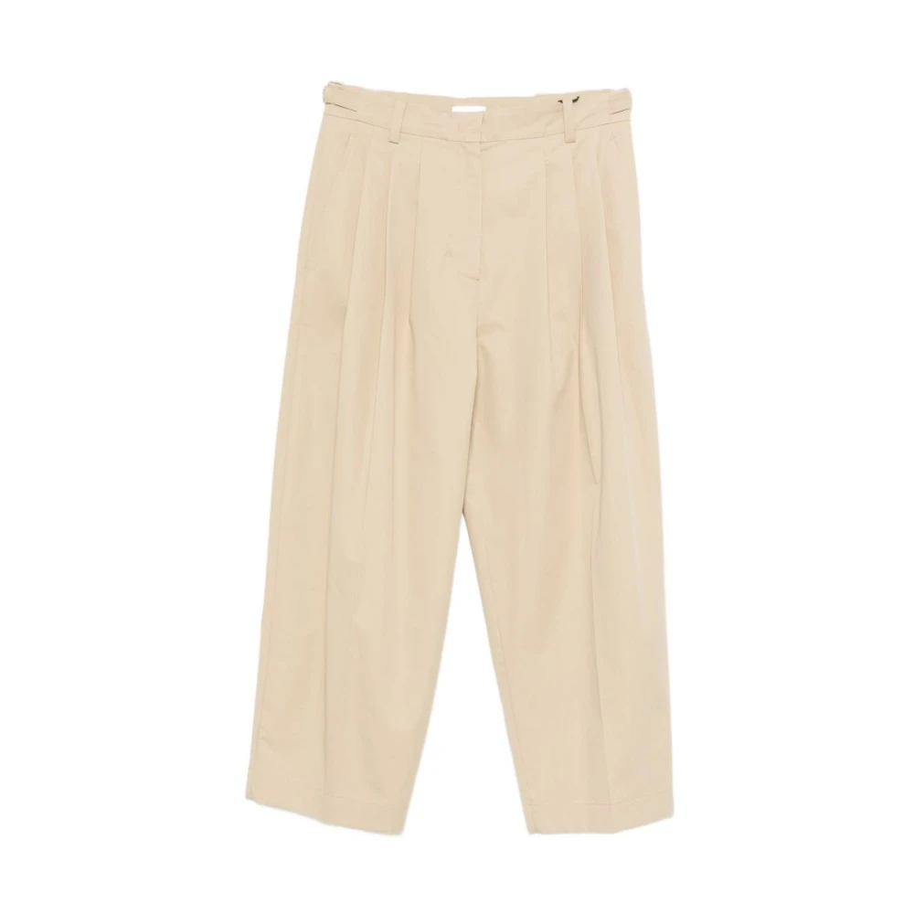 Marella Women's Beige Wide Trousers - Wide Trousers - M - Trousers
