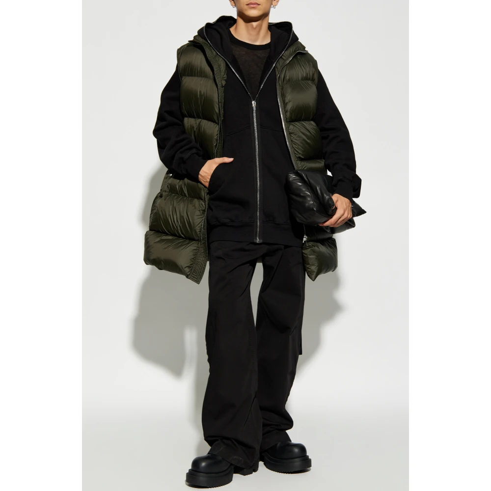 Rick Owens Oversized Flight Down Vest Green Heren