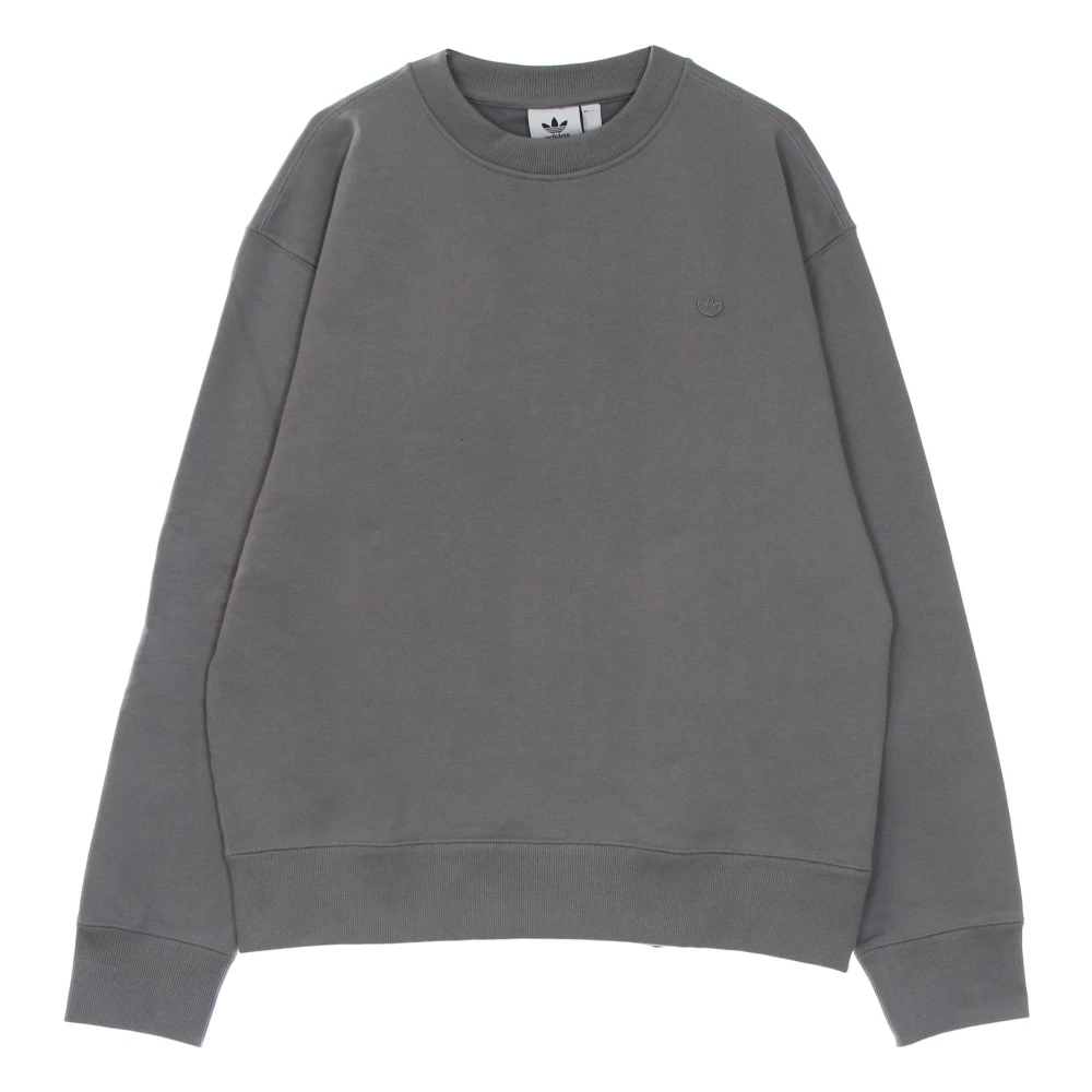 Adidas Men's Gray Classic Crewneck Sweatshirt - Long Sleeve Training Tops - Xl - Sport