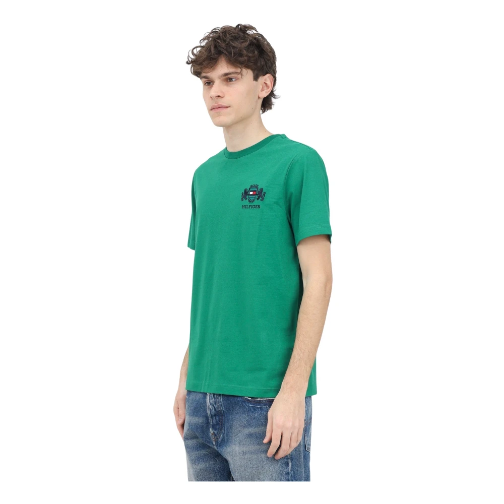Tommy Hilfiger Groene T-shirt met Logodetail Green Heren