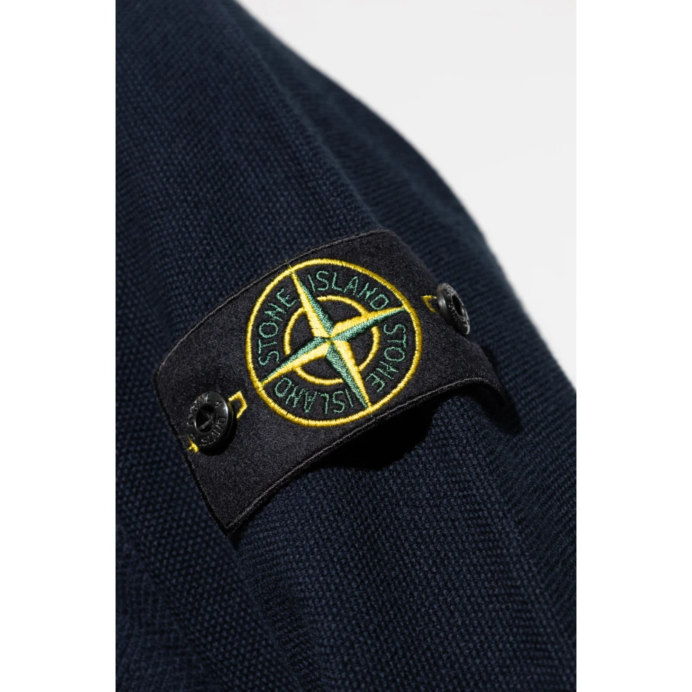 Stone Island Trui met logo Blue Heren