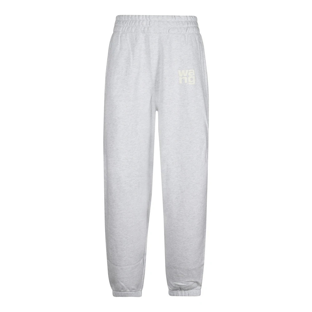 T by Alexander Wang Logo Terry Sweatpant Klassieke Stijl White Dames