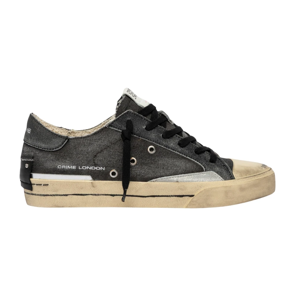 Crime London Recut Sneaker Heren Schoenen Zwart