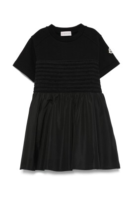 black-dress-with-logo-patch