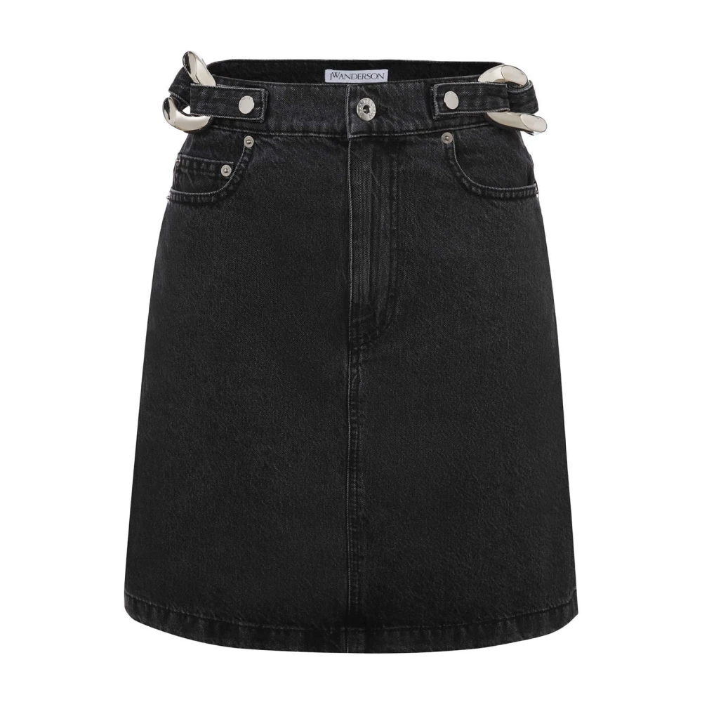 Jw Anderson Women's Black Chain Link Casual Skirt - Denim Skirts - 2XS - Skirts