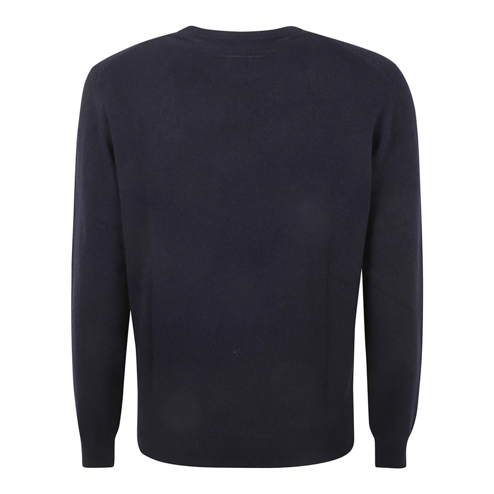 Z Zegna Luxe Cashmere Crew Neck Sweater Blue Heren