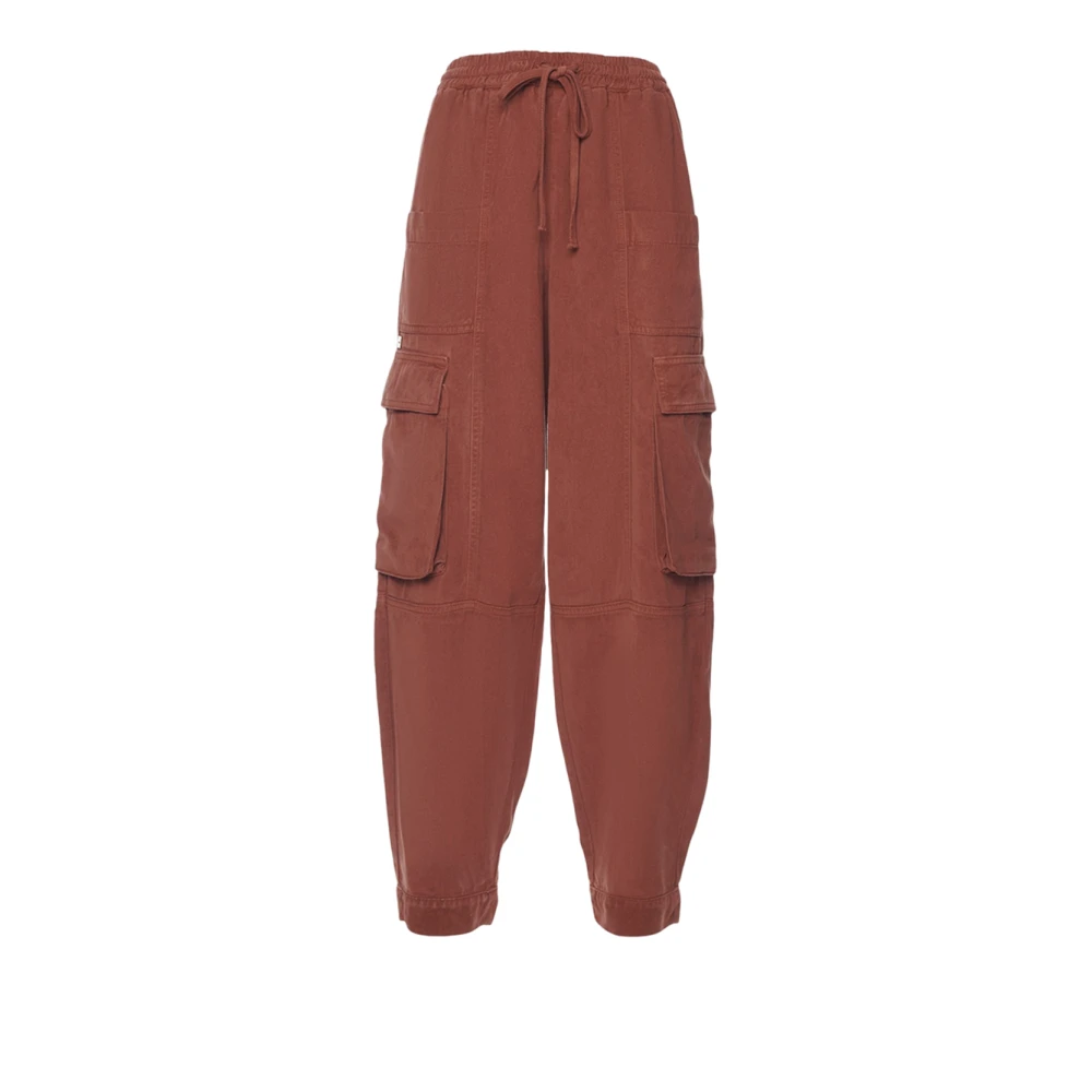 Manila Grace Cargo Broek in Bruin Brown Dames