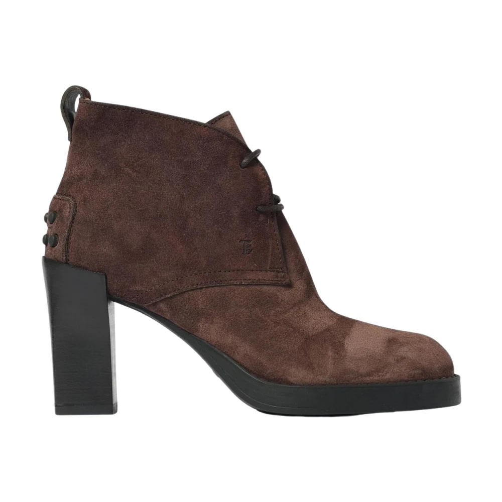 Tod's Women's Brown Heel Ankle Boots