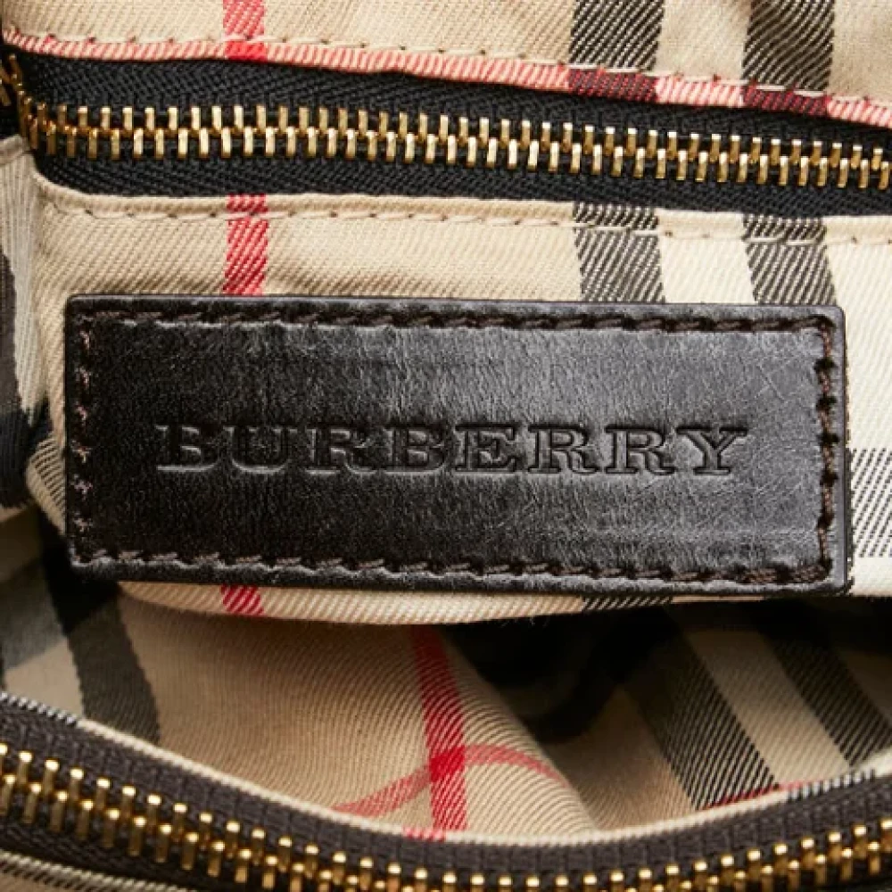 Burberry Vintage Pre-owned Leather handbags Brown Dames