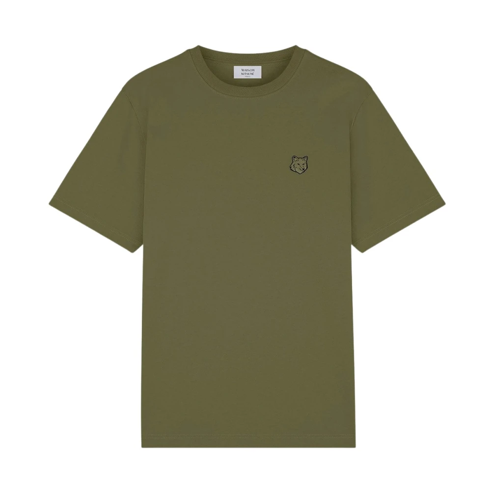 Maison Kitsuné Vos Katoenen T-Shirt Green Heren