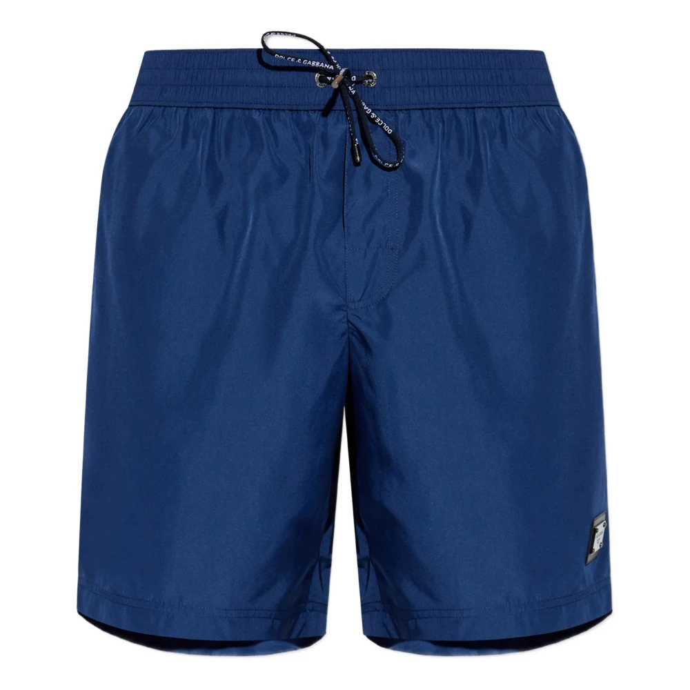 Dolce & Gabbana Mannelijk Blauw Badmode Heren, L, Polyester, Zee Kleding