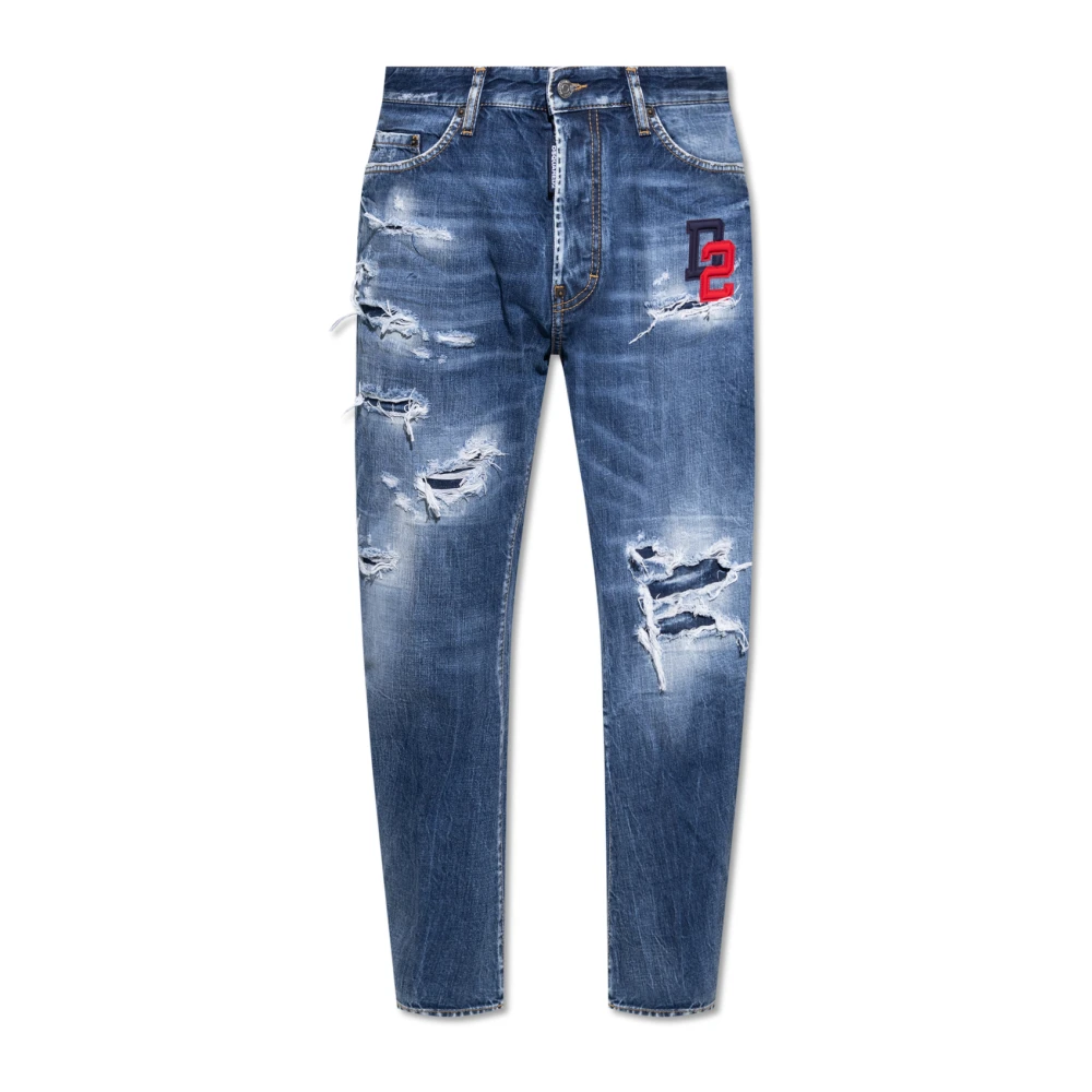 Dsquared2 Stijlvolle Straight Jeans voor Heren Blue Heren