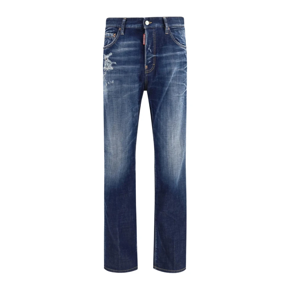 Dsquared2 Men's Blue Straight Fit Jeans, Xl, Slim Jeans