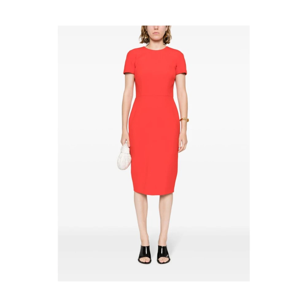 Victoria Beckham Rode Crepe Ronde Hals T-shirt Red Dames
