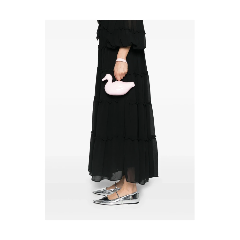 Simone Rocha Flamingo Roze Schoudertas met Magneetsluiting Pink Dames