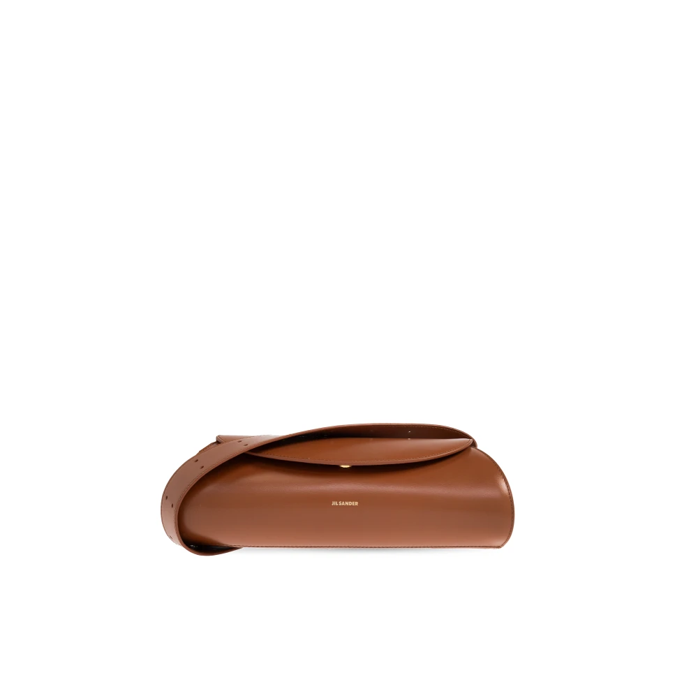 Jil Sander Women's Brown Cannolo Shoulder Bag