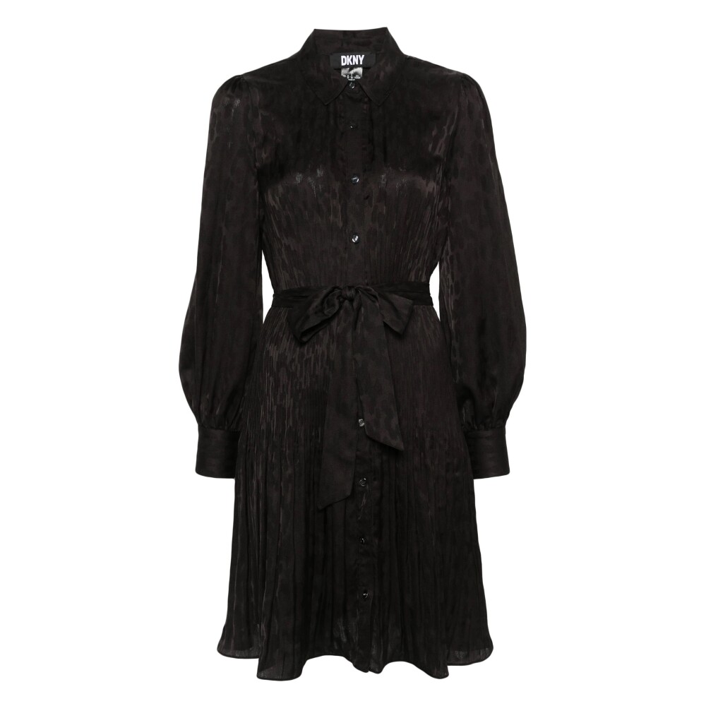 Dkny black pleated dress shops