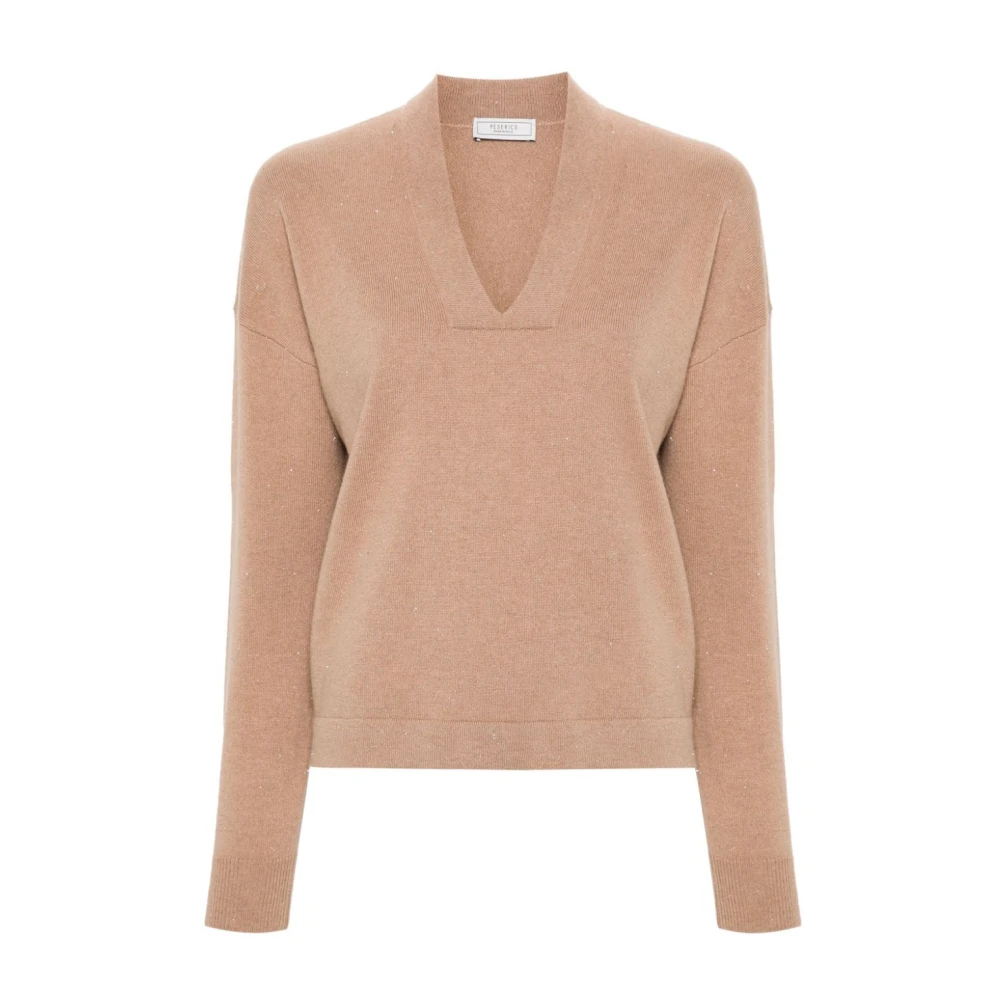 PESERICO Stijlvolle Maglia Shirt Brown Dames