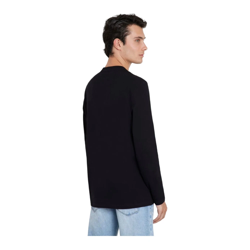 Guess Lange Mouw T-shirt Black Heren