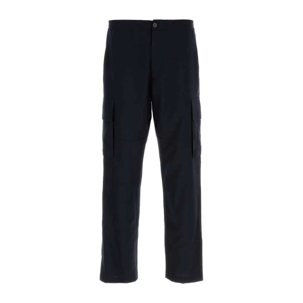 Marni Midnight Blue Cargo Wool Pants Blue Heren