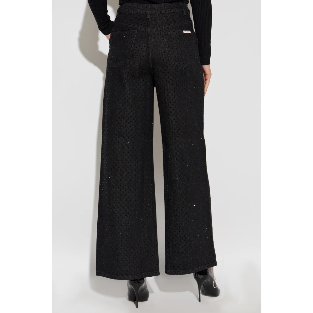 Self Portrait Jeans met decoratieve afwerking Black Dames
