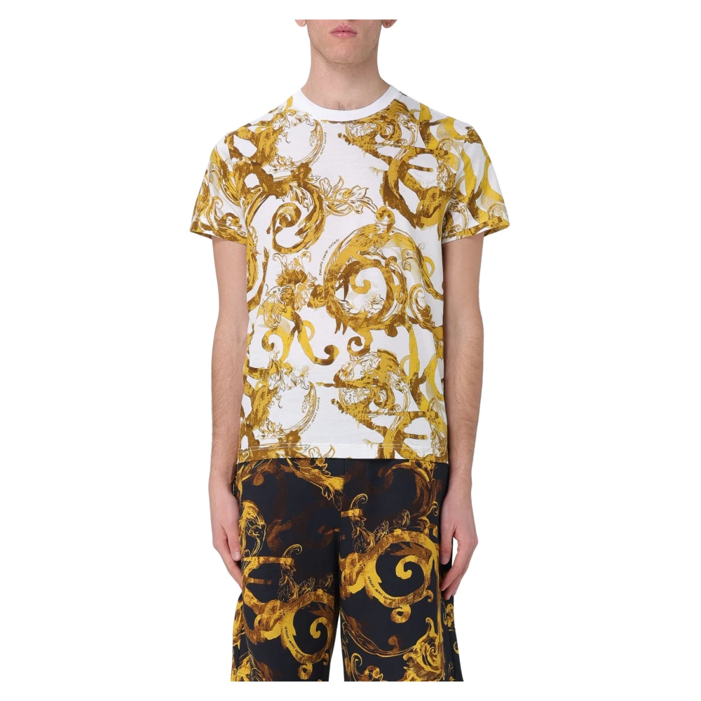 Versace Jeans Couture Watercolor Couture Print Heren T-shirt Multicolor Heren