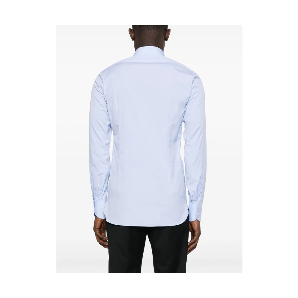 Tom Ford Blauw Katoenen Klassiek Overhemd Blue Heren