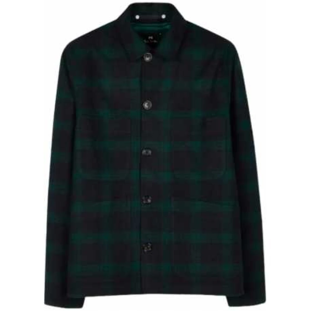 Paul Smith Geruite Werkvest Groen Blauw Multicolor Heren