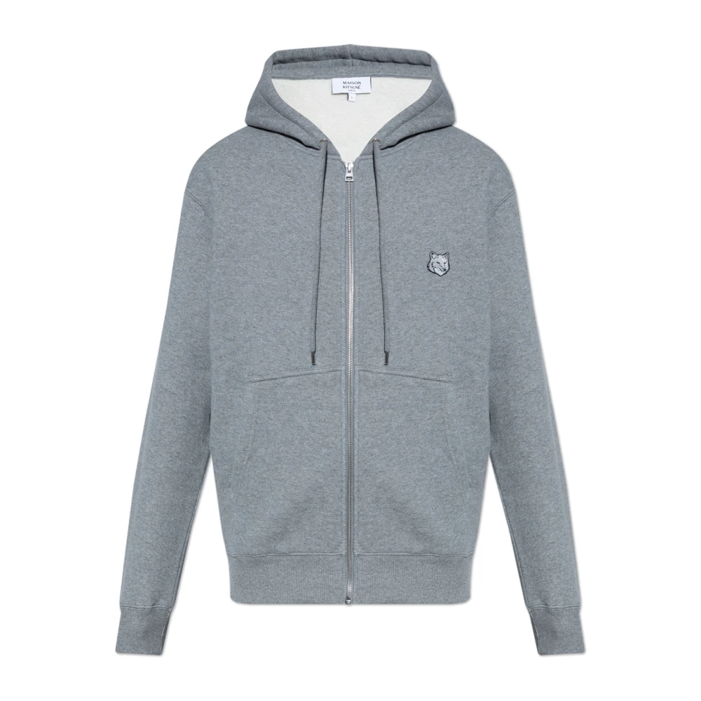 Maison Kitsuné Grijze Katoenen Hoodie Gray Heren