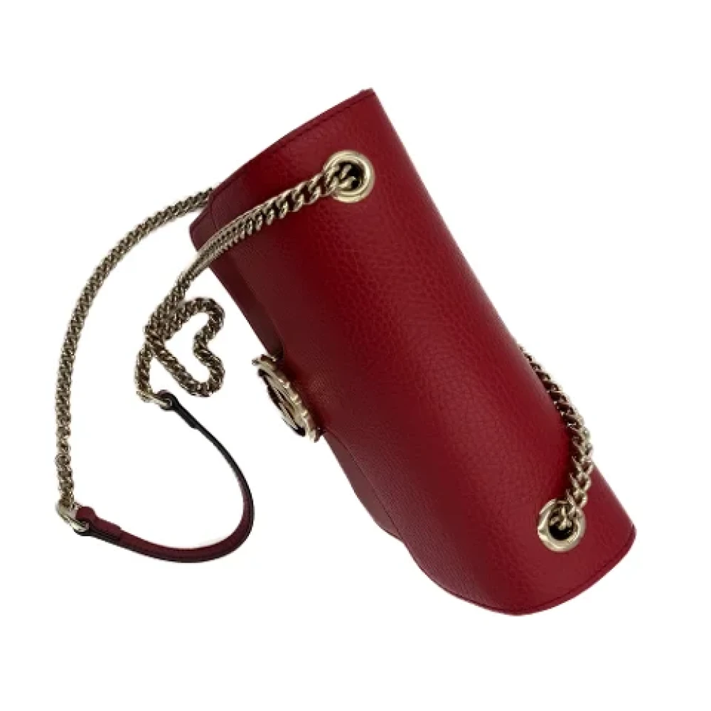 Gucci Vintage Pre-owned Leather gucci-bags Red Dames