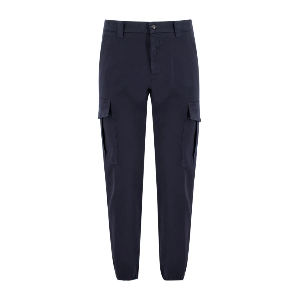 Eleventy Cargo Stretch Katoenen Broek Blue Heren