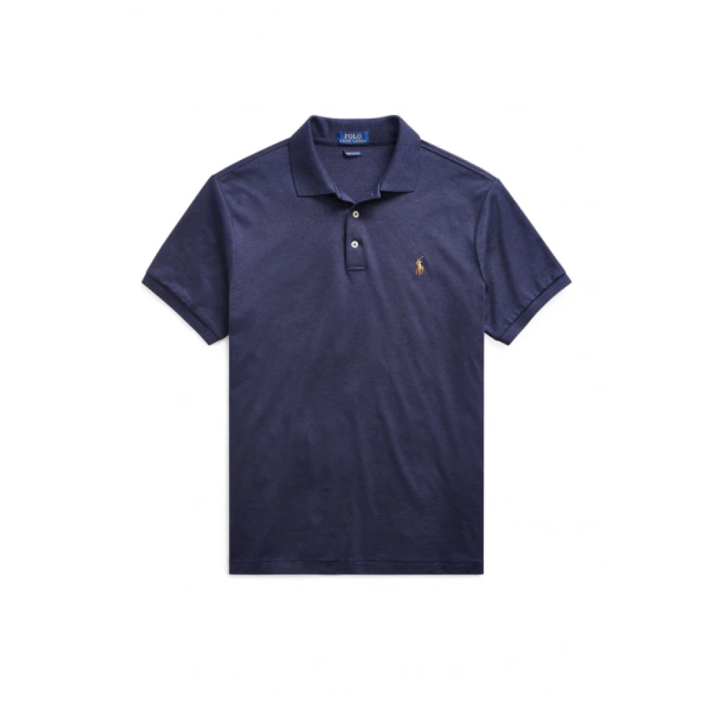 Polo Ralph Lauren Slim Fit Navy Blue Polo Shirt Blue Heren