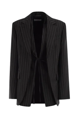 Blazer Gessato con Laccio