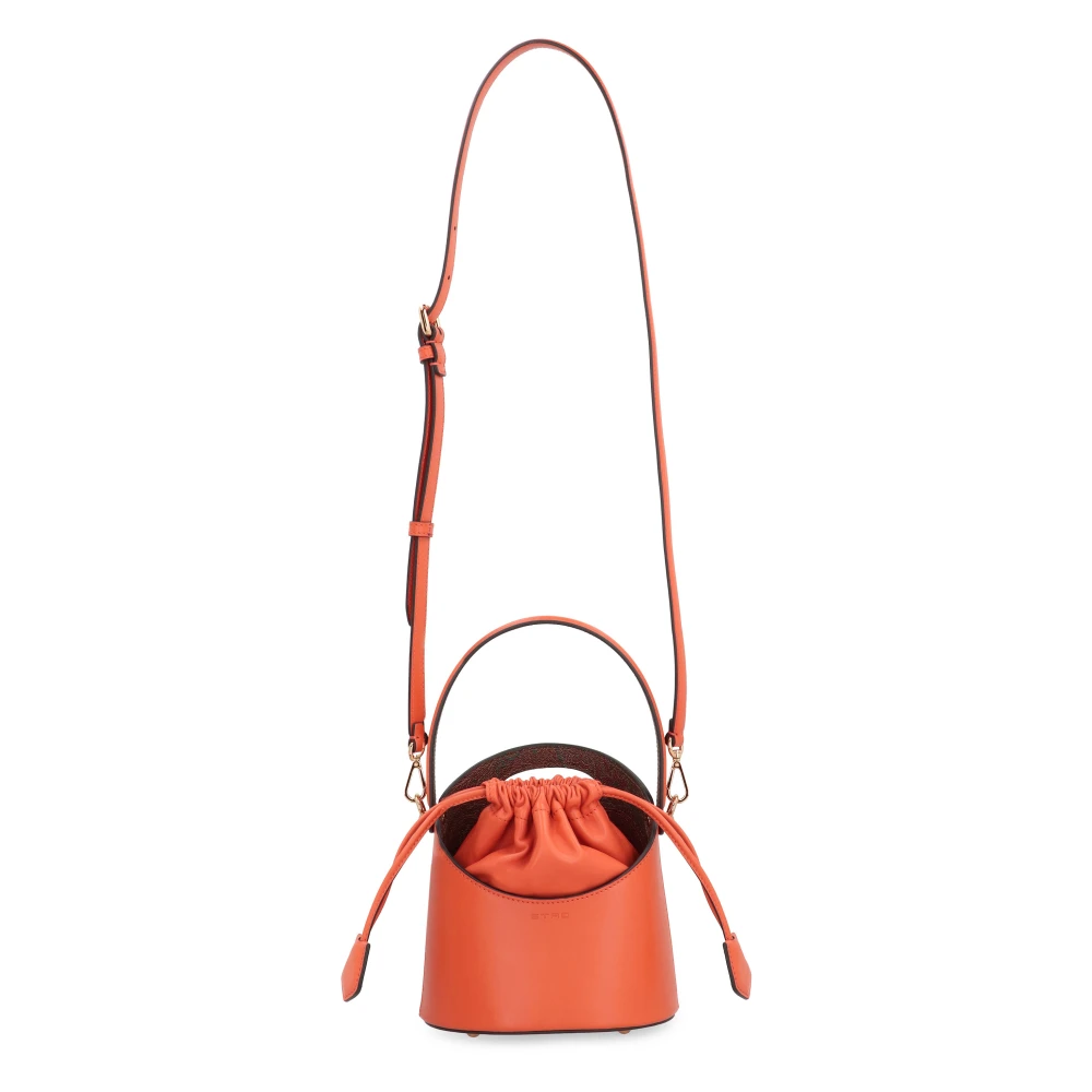 ETRO Mini Bucket Tas met Paisley Motief Orange Dames
