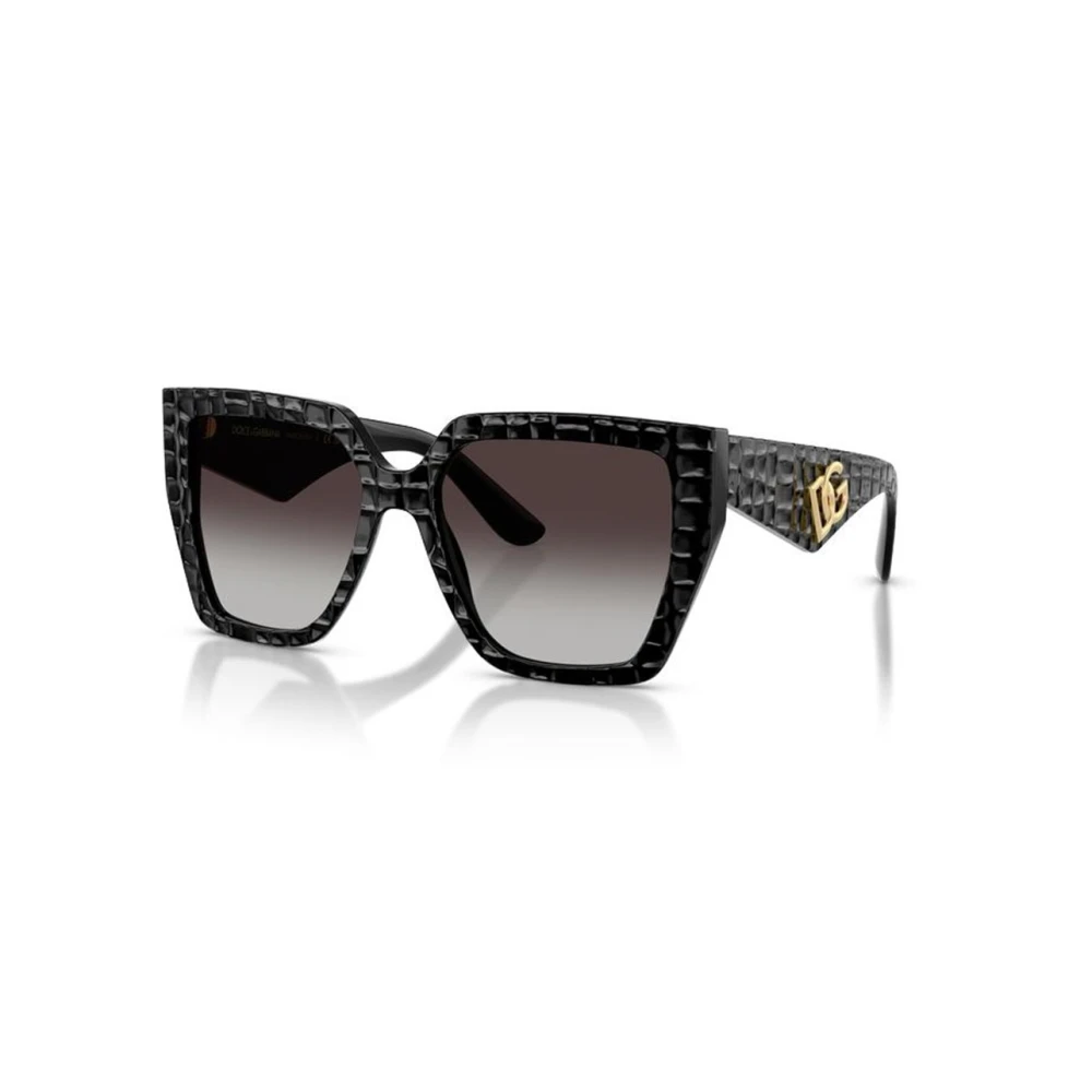 Dolce & Gabbana Damen Grau Dg4438 32888G Sonnenbrillen Acetat Schwarz Quadratisch Normal Schattiert - Bild 5