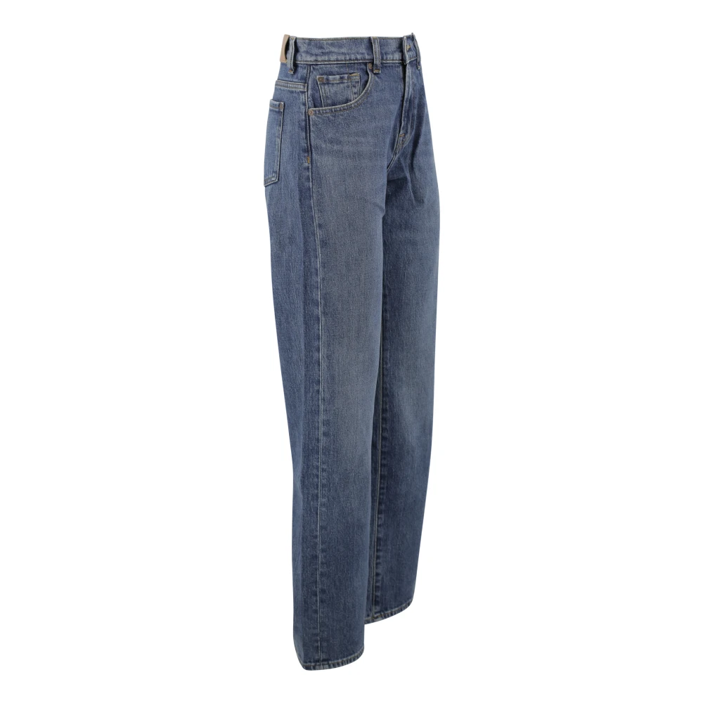 7 For All Mankind Jeans Straight Blauw Blue Dames