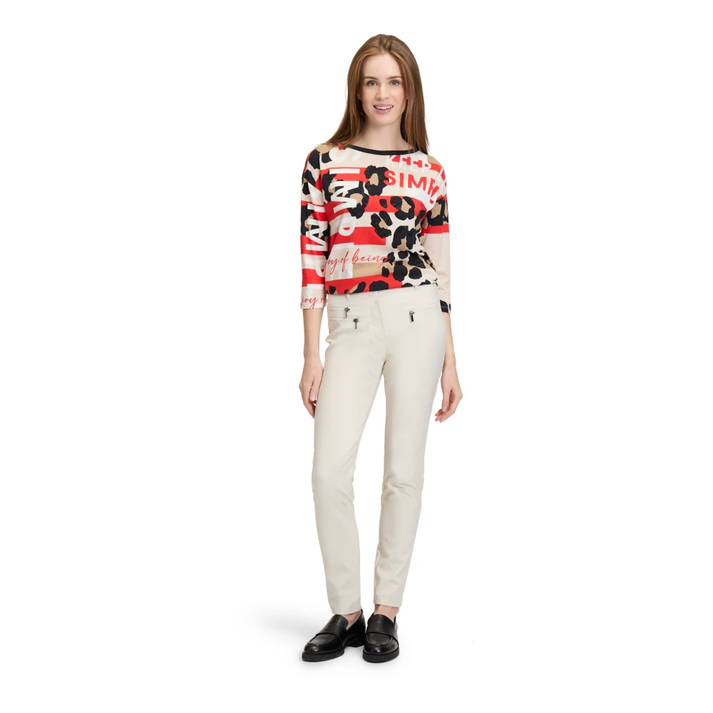 Betty Barclay Casual shirt met dierenprint en glitterstenen Multicolor Dames