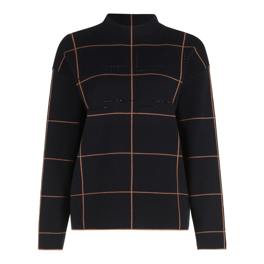 Betty Barclay Glitterend Geruite Trui Black Dames