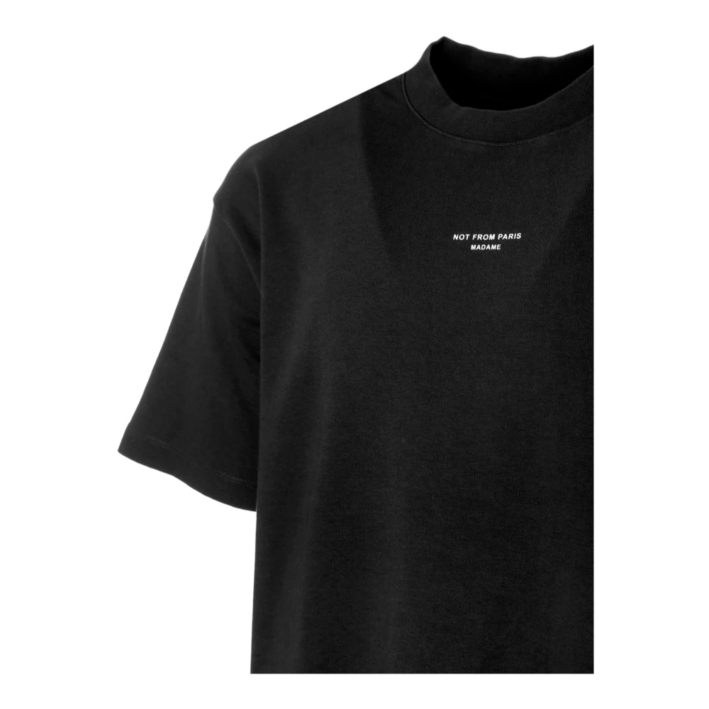 Drole de Monsieur Klassieke Slogan T-shirt Black Heren