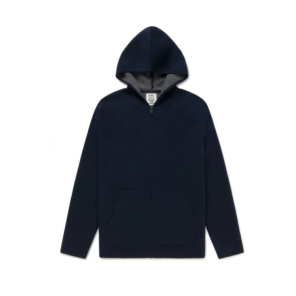 Ecoalf Mannelijk Blauw Round-Neck Knitwear