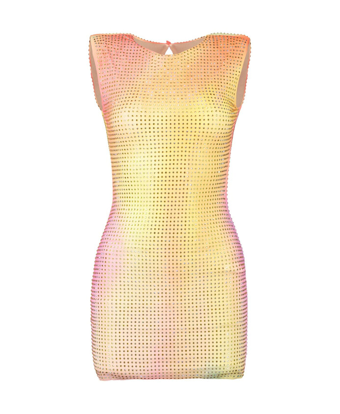 multi-mesh-mini-dress
