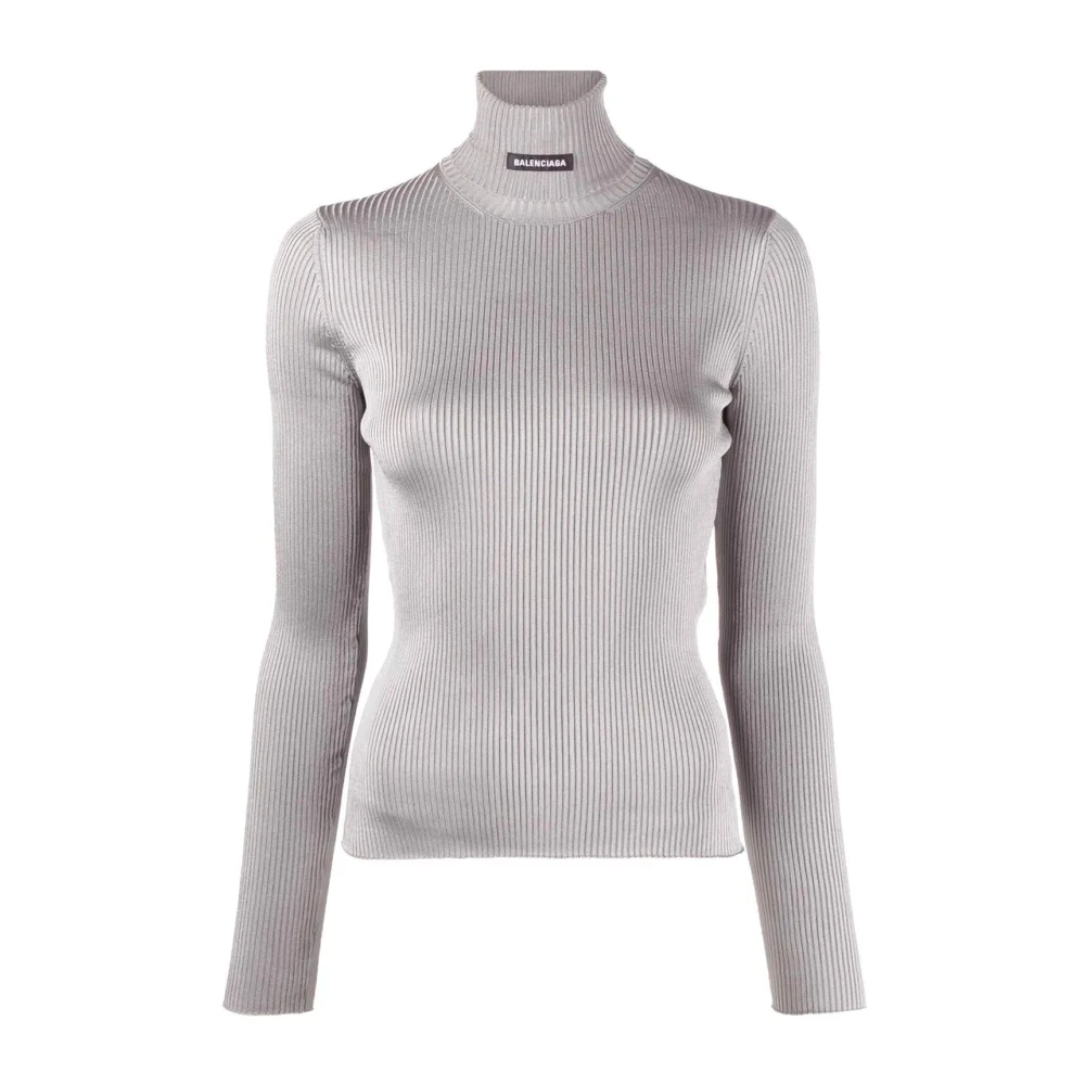 Balenciaga Geribbelde coltrui Gray Dames