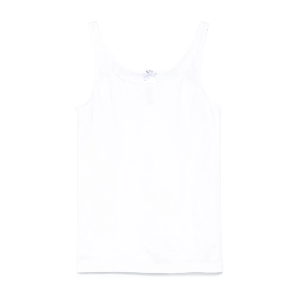 Wolford Women's White Sleeveless Scoop Neck Top Medium