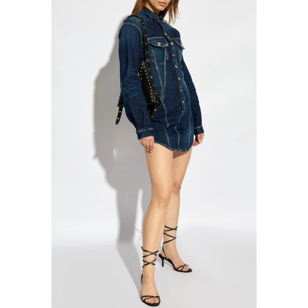 Dsquared2 Denim jurk Blue Dames